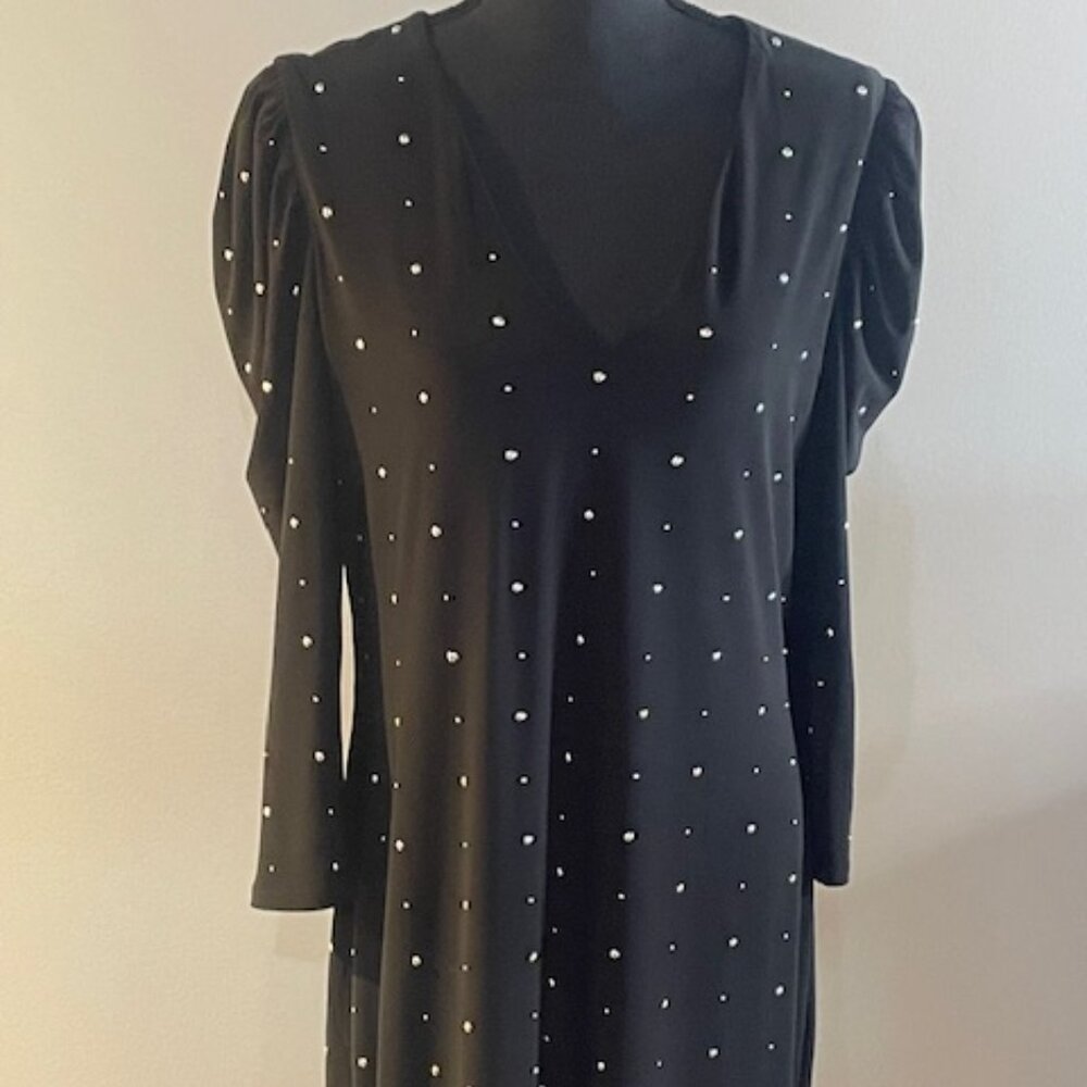 White House Black Market Dress w/Silver Details